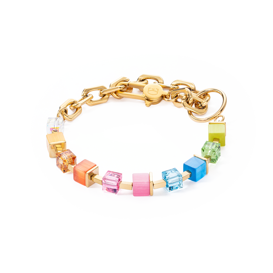Bracelet Cube Fusion Charm gold-rainbow