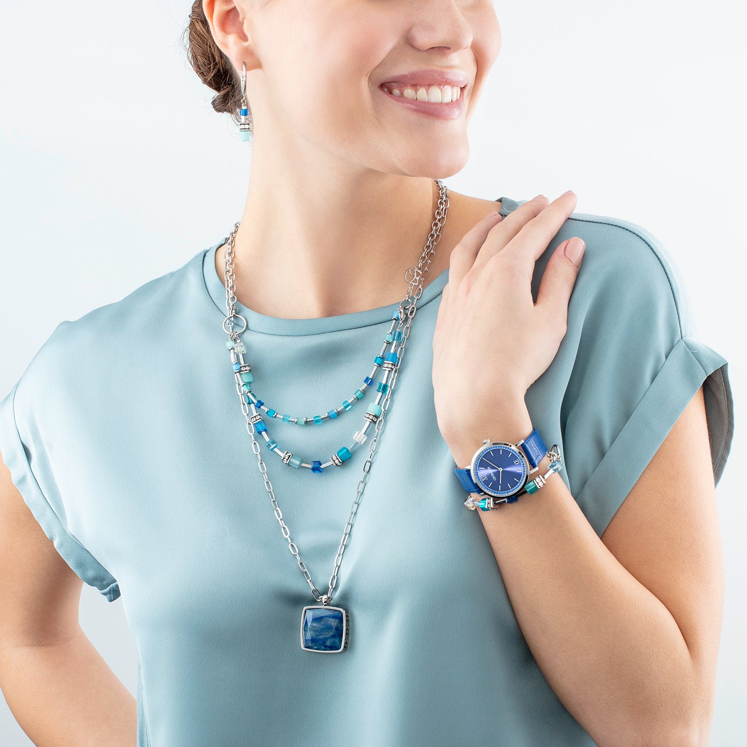 GeoCUBE® Iconic Layer Chain bracelet Ocean Vibes