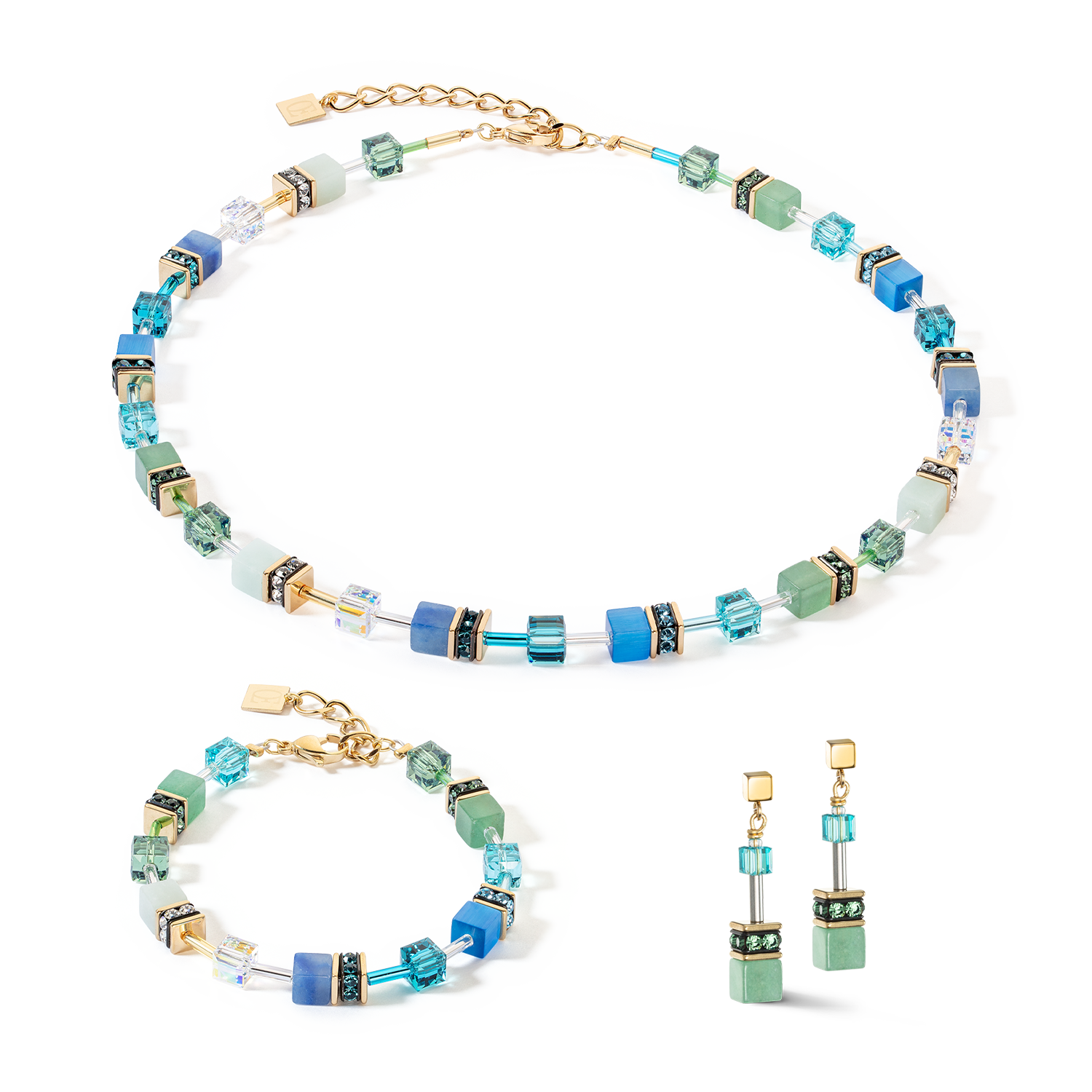 GeoCUBE® Iconic Precious bracelet green-turquoise