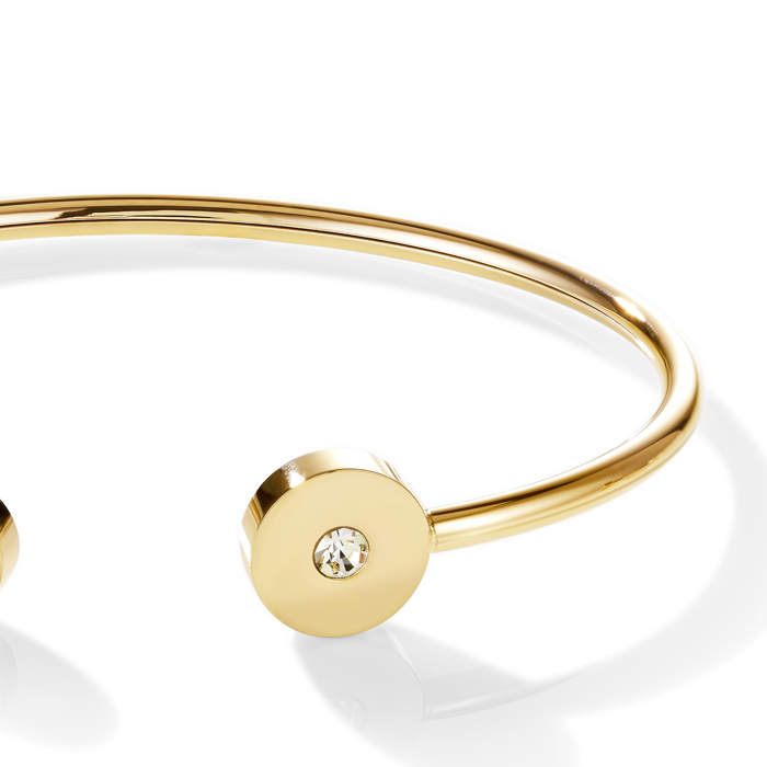 Bangle SparklingCOINS stainless steel gold