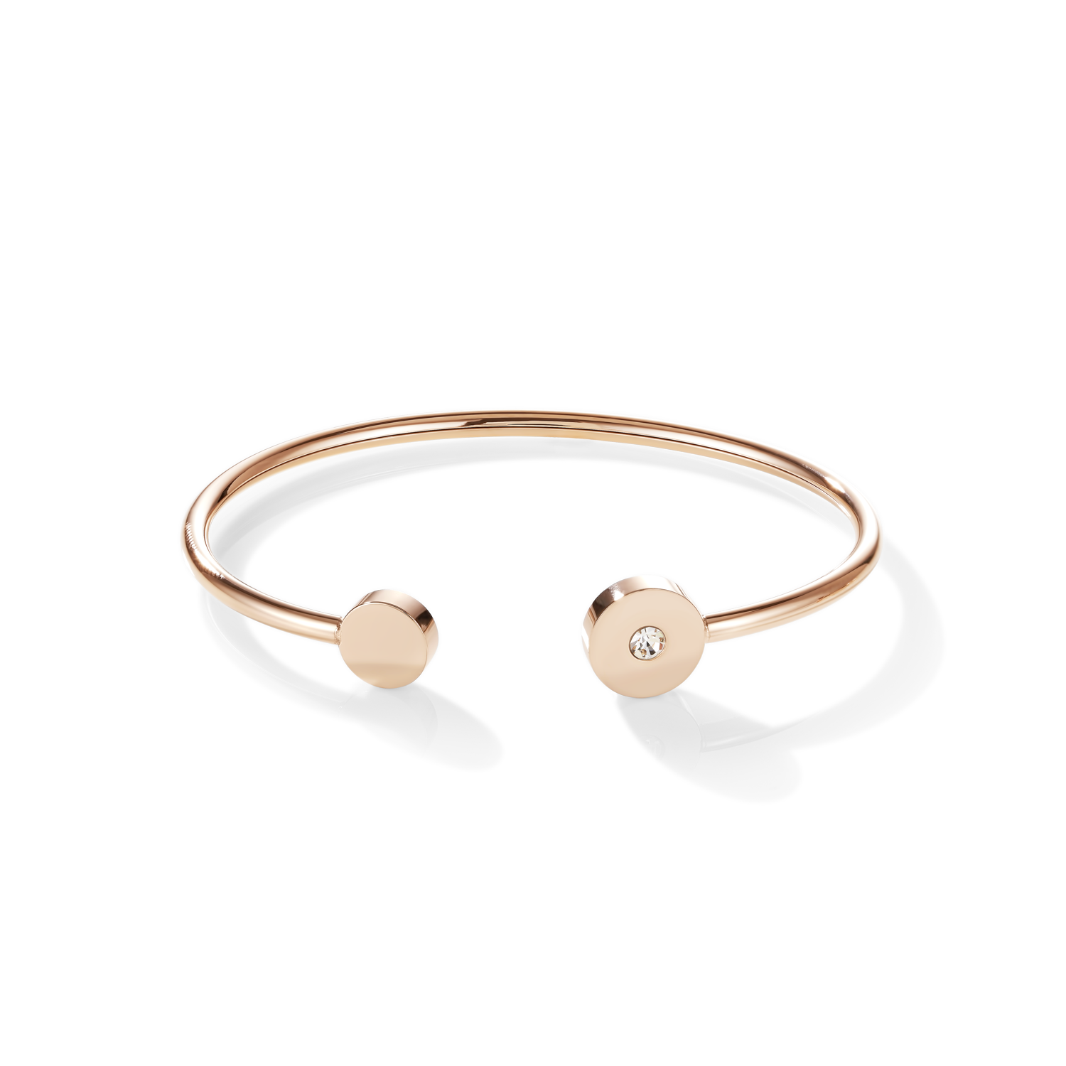 Bangle SparklingCOINS stainless steel rose gold
