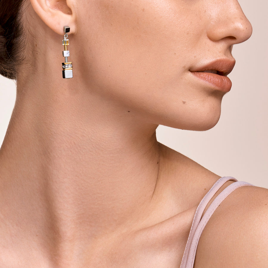 Earrings GeoCUBE® Multitask gold-silver