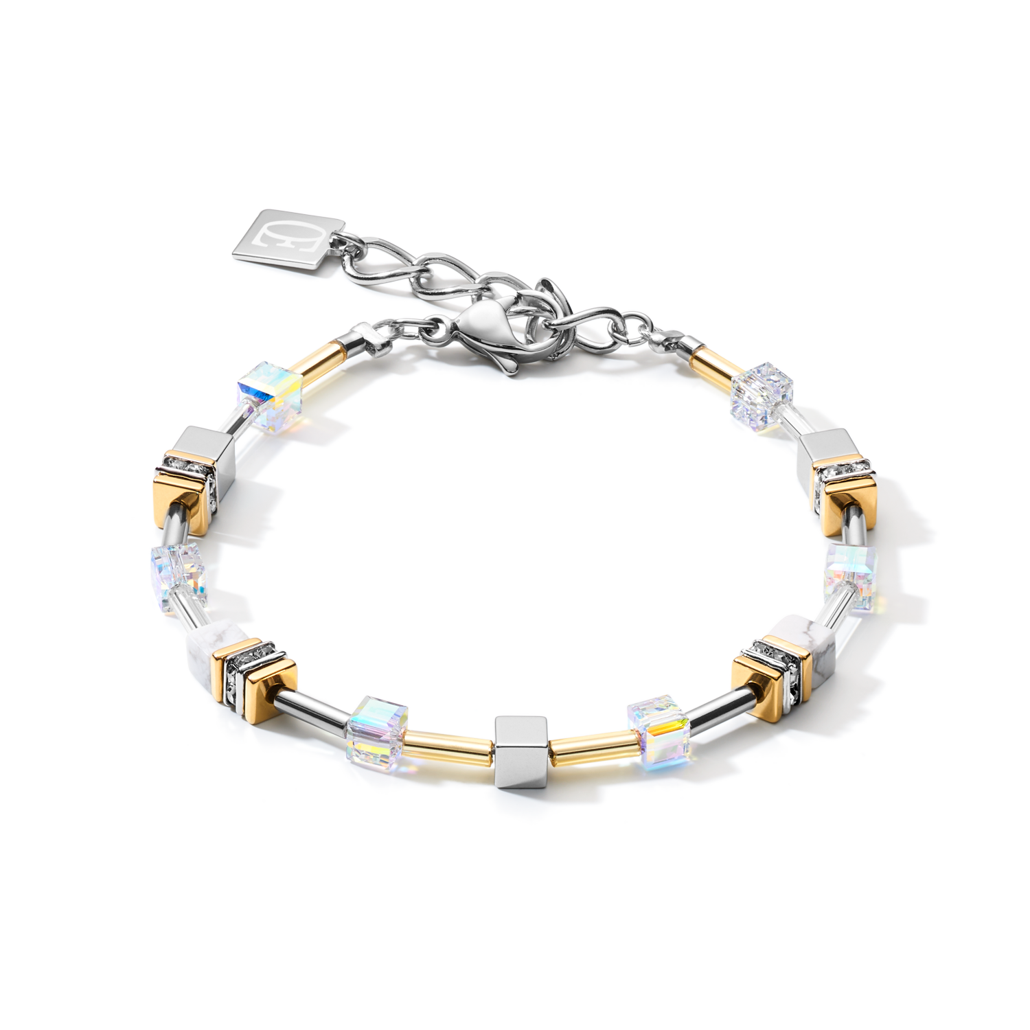 Bracelet GeoCUBE® Multitask 4-in-1 gold-silver