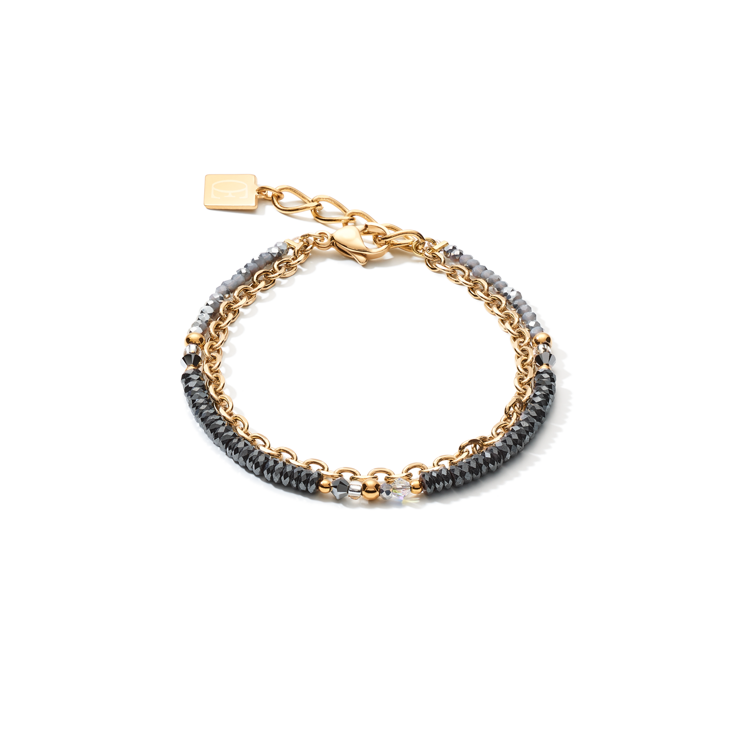 Bracelet 4-in-1 Ball Stainless Steel Chain & Hematite gold