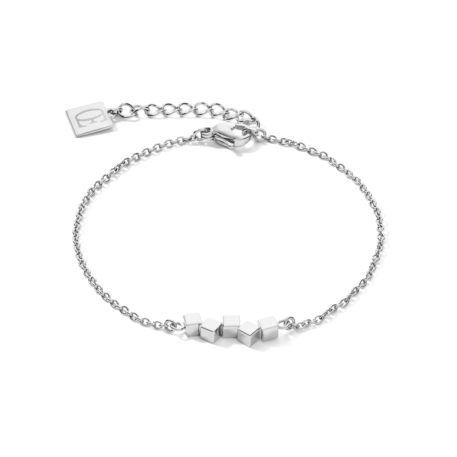 Bracelet Dancing GeoCUBE® small stainless steel silver