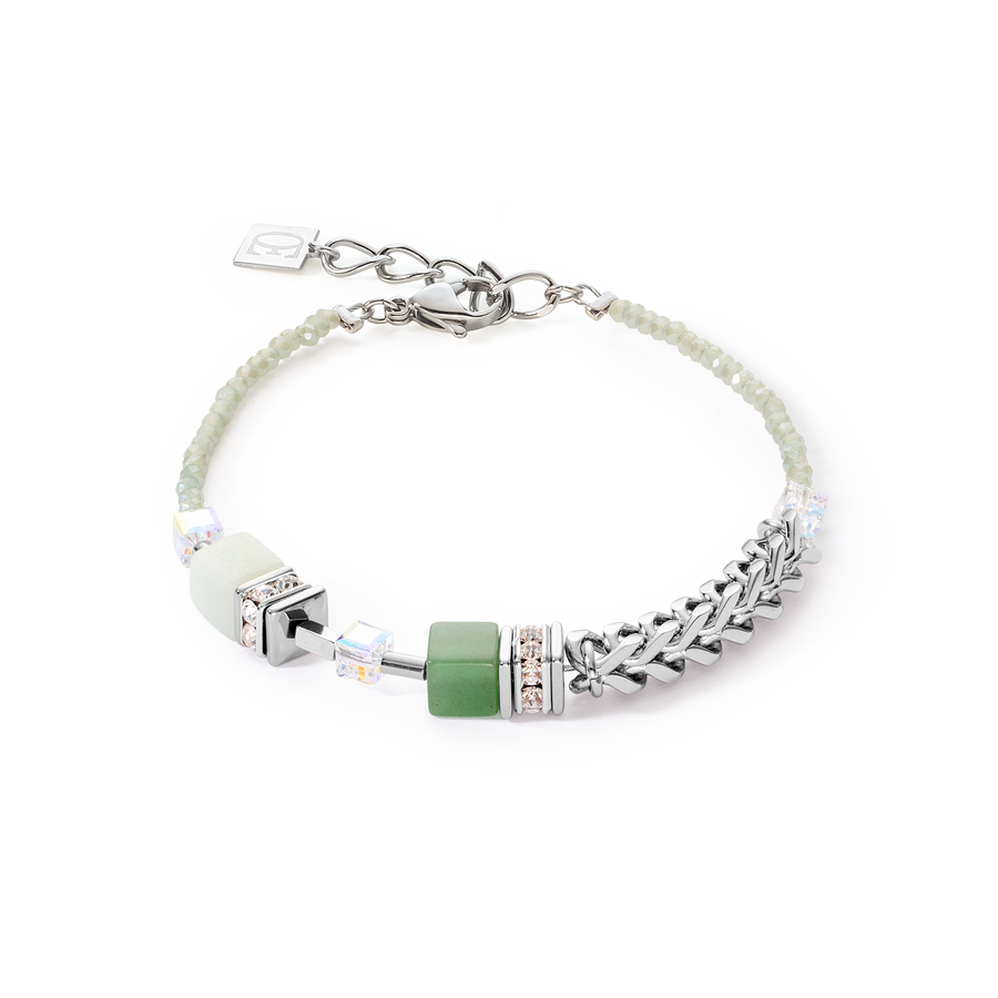 GeoCUBE® Precious Fusion Chunky Chain bracelet light green