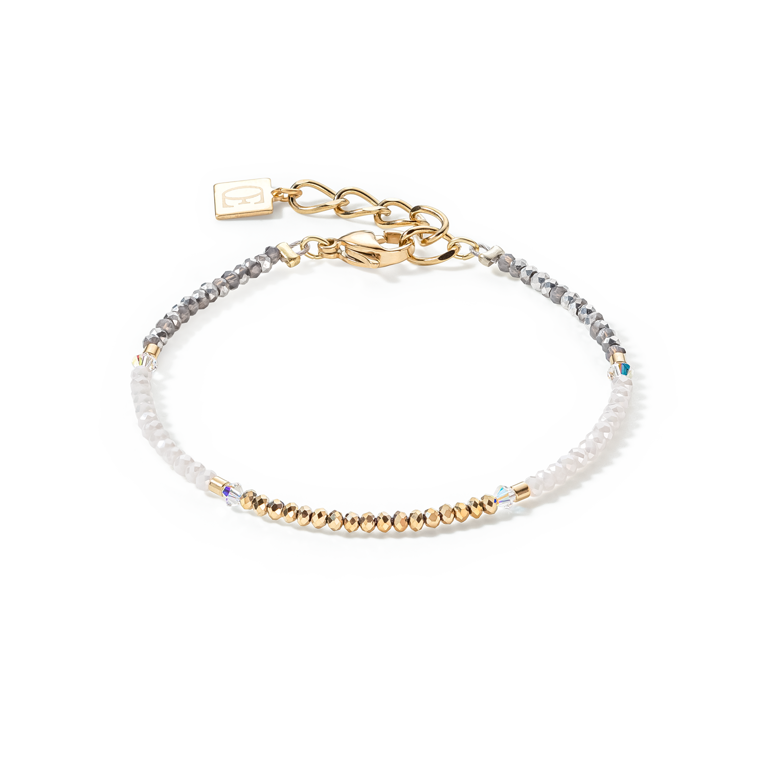 Brilliant Square bracelet gold-crystal