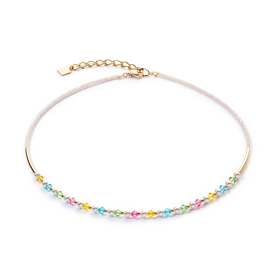 Princess Pearls necklace gold multicolour