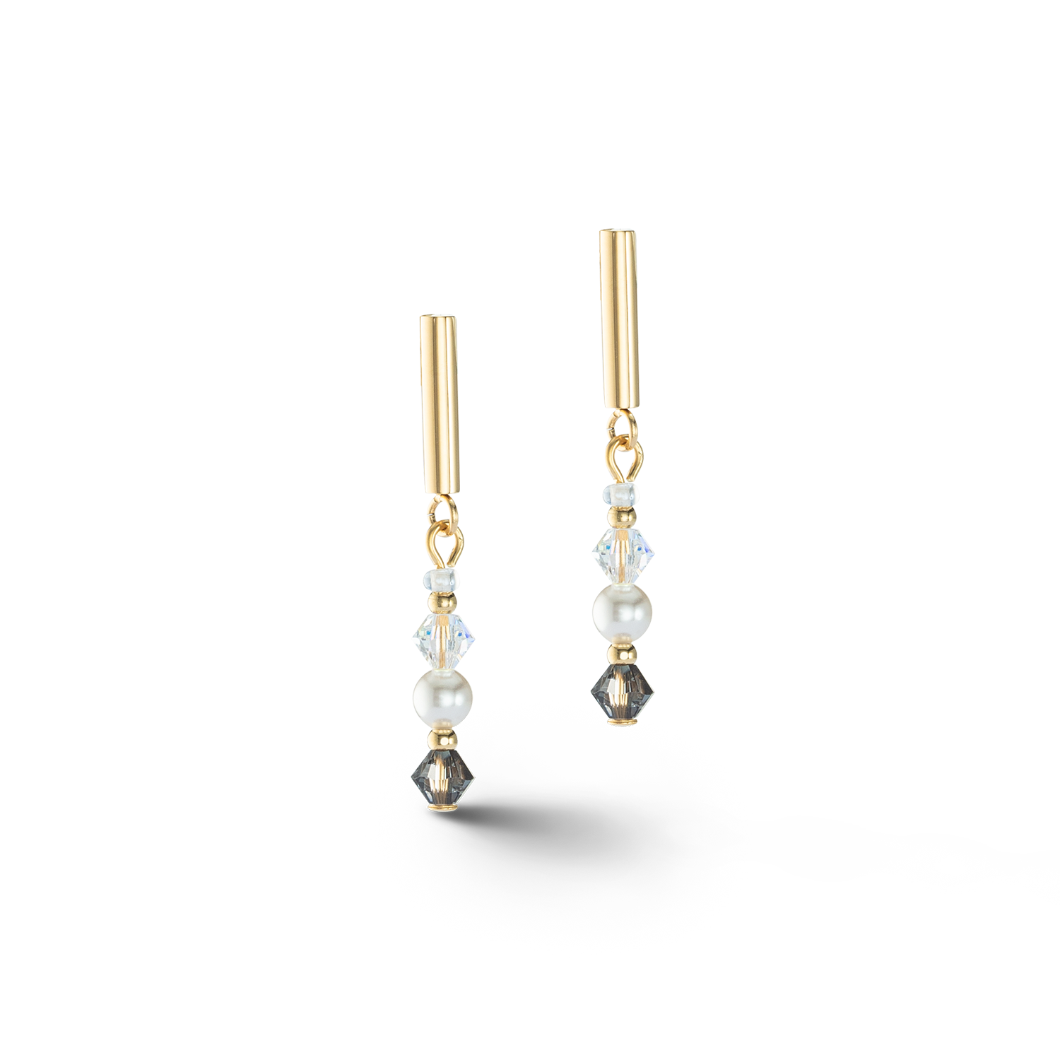 Princess Pearls earringse grey-crystal