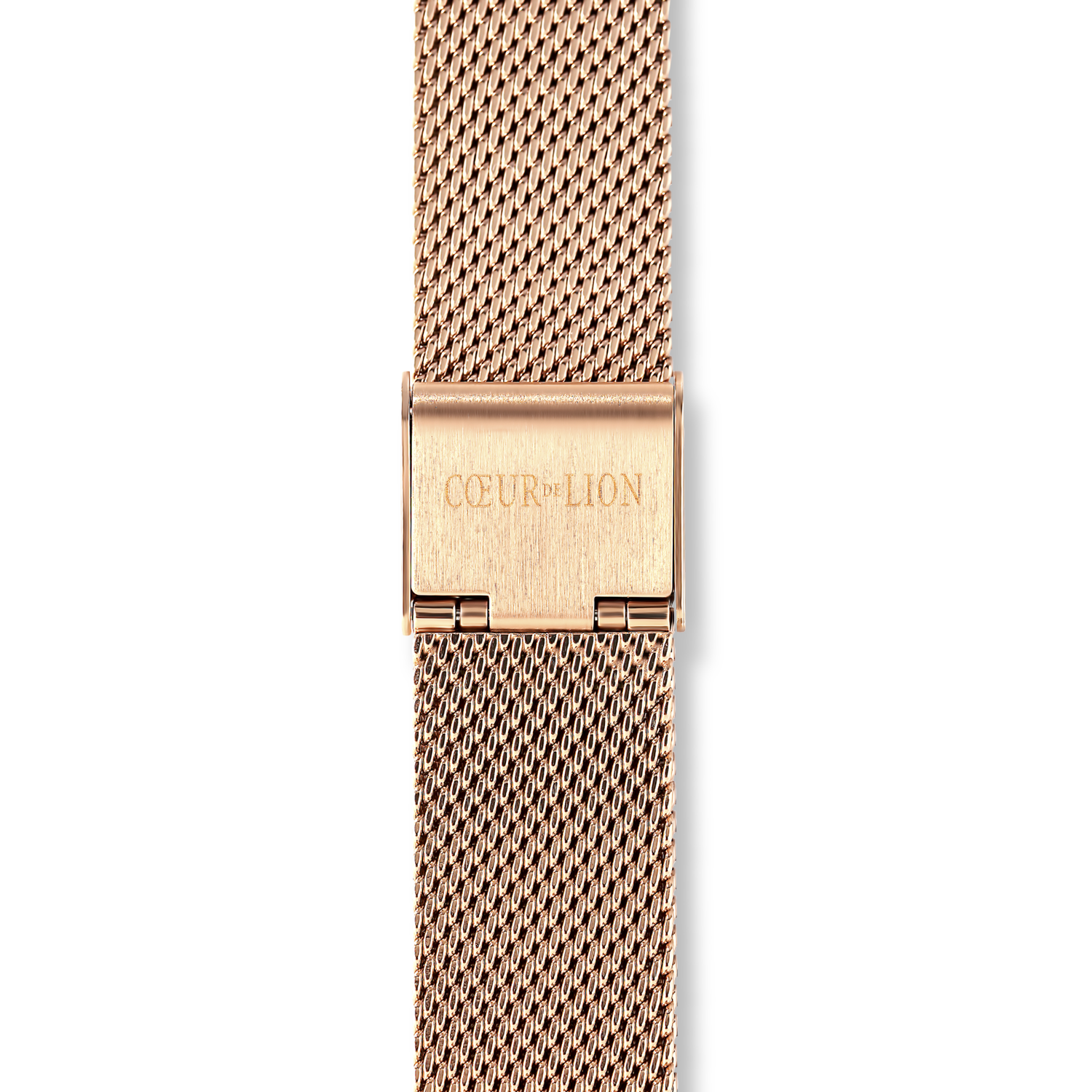 Watch Round Mocha Sunray Milanese Stainless Steel Rose Gold