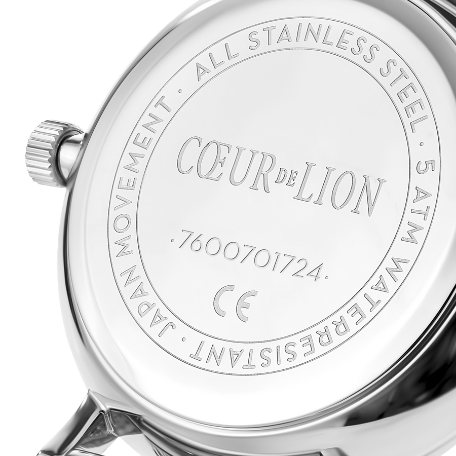Watch Round Silver Sunray Milanese Stainless Steel