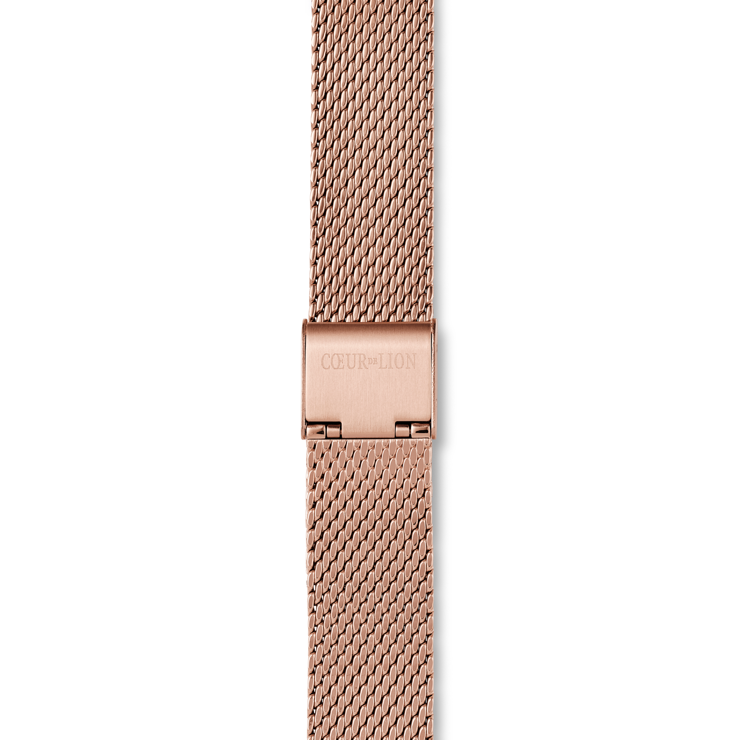 Watch Iconic Square Mocha Sunray Milanese Stainless Steel Rose Gold