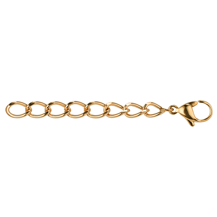 Extension chain with clasp stainless steel gold