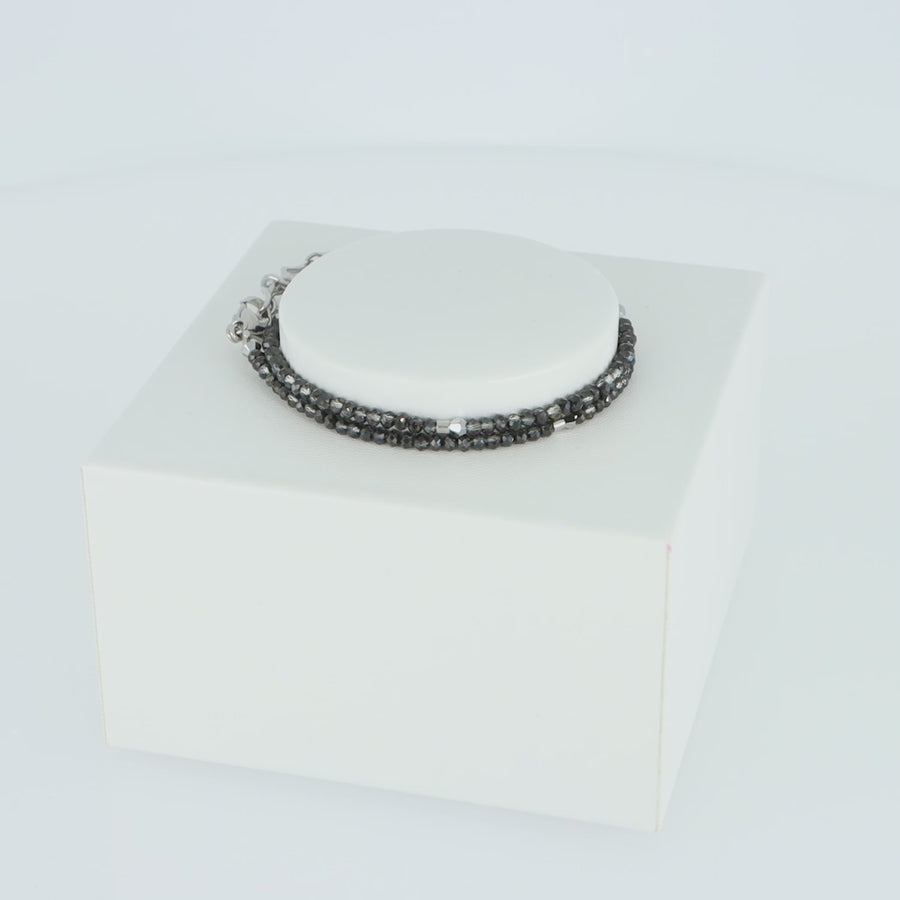 Sparkling Dot Delicate bracelet silver & anthracite