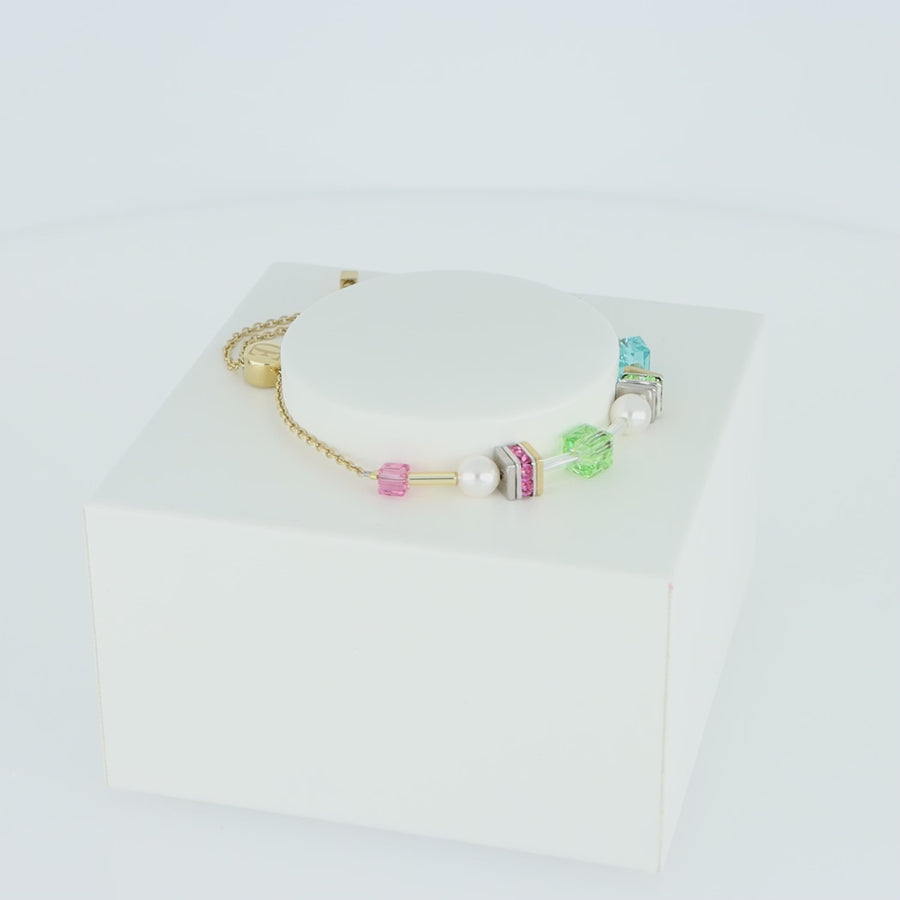 Joyful Cubes & Pearls bracelet multicolour