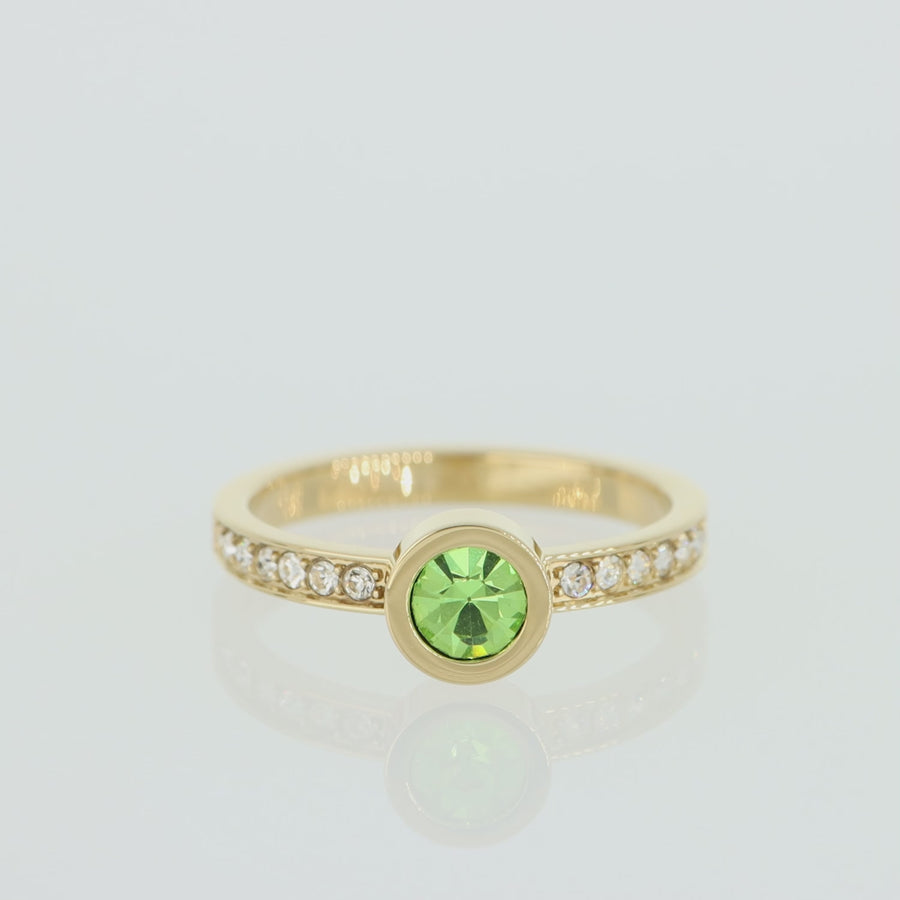 Sparkling Dots ring gold green